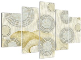 Obraz - Abstrakcia, mramorové kruhy (150x105 cm)