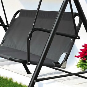 Záhradná hojdačka pre 3 osoby 4006D – tmavosivá