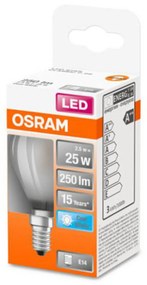 OSRAM Classic P LED žiarovka E14 2,5W 4.000K matná