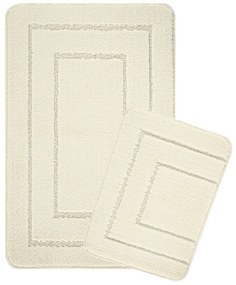 Krémové kúpeľňové predložky v súprave 2 ks 50x80 cm Cerceve – Foutastic