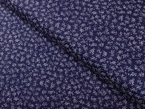 Biante Bavlnená obliečka na vankúš Sandra SA-359 Drobné kvietky na tmavo modrom 30 x 50 cm