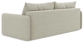 Krémovobiela rozkladacia/s úložným priestorom pohovka 216 cm Nanea – Makamii