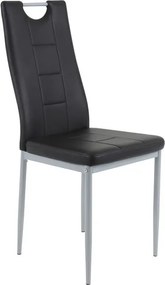 Jedálenská stolička Kim, čierna ekokoža