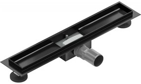 Mexen Flat nerezový sprchový žľab 60 cm - telo žľabu bez krytu, čierna, 1715060