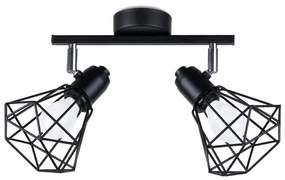 Sollux SL.1106 - Bodové svietidlo ARTEMIS 2xE14/40W/230V čierna