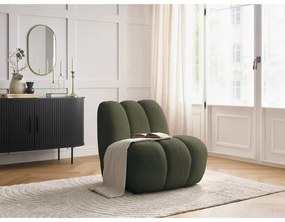 Zelené kreslo z textílie buklé Janissaire – Bobochic Paris