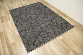Koberec Marble 75 mramor, sivý / čierny