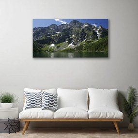 Obraz Canvas Hory jazero les príroda 125x50 cm