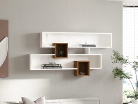 Polica Puvonu (orech + biela) . Vlastná spoľahlivá doprava až k Vám domov. 1096084