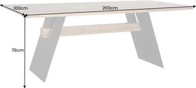 Jedálenský stôl 43390 Ontario 200x100cm Masív drevo Divoký dub  - Komfort-nábytok