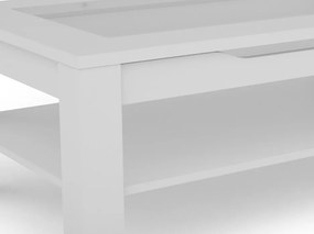 Konferenčný stolík so zásuvkou Roman, biely