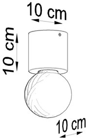 Stropné svietidlo SALGADO 1xE27/60W/230V betón