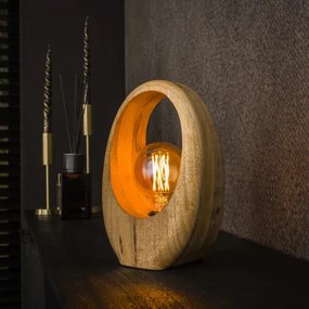 Stolová lampa 73-21 Arch 1L Drevo Mango  - Komfort-nábytok
