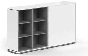 Stredná skriňa Creator 202,2 x 44,5 x 115,5 cm, antracit / biela
