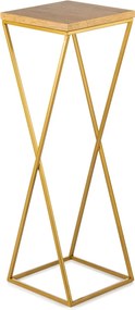 STOJAN NA KVETINÁČ LOFT6 70X24X24 CM ZLATÁ/HNEDÁ