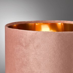 Závesná lampa Aura zamatové tienidlo Ø30 cm ružová