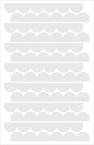 Samolepka do detskej izby šedé kruhy priemer 9cm