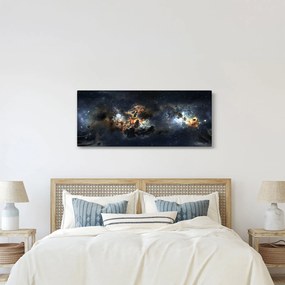 Obraz - Vesmír s hmlovinou (120x50 cm)