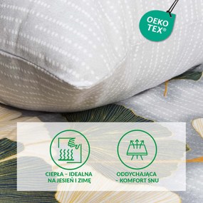 FLANELOVÉ OBLIEČKY FLANELOVE 140X200 CM, 1KS 70X80 CM LISTY