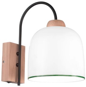 Kolarz A1352.61.G - Nástenná lampa NONNA 1xE27/60W/230V dub/biela/zelená