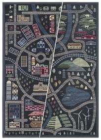 Čierny obojstranný detský koberec Narma Ülejõe, 140 x 200 cm