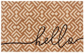 Hanse Home, Rohožka Hello 105681 – na von aj na doma, 45x75, hnedá, chodba / predsieň