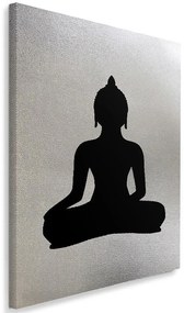 Obraz na plátně Černý zenový Buddha - 40x60 cm