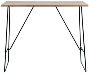 Jedálenský barový stôl JONES 127x58x105 cm - dub prírodný a nohy čierne