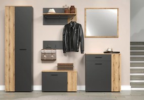 Nástenný vešiak na šaty Esteban, antracit