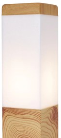 Moderná vonkajšia stojaca lampa oceľová s drevenou potlačou 45cm IP44 - Malois