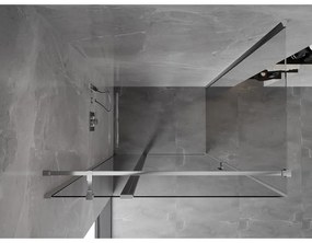 Mexen Mist T, sprchový kút s krídlovými dverami, 70 x 95 cm, 8mm číre sklo, chrómový profil, 8A4T-070-095-01-00