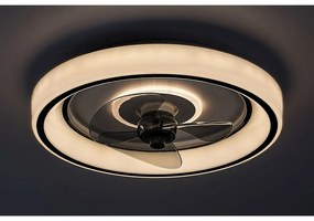 Rabalux 71009 stropný ventilátor s LED svetlom Horacio, čierna