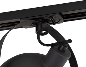 Priemyselné 1-fázové koľajnicové bodové svetlo čierne so zlatým vnútrom - Magnax