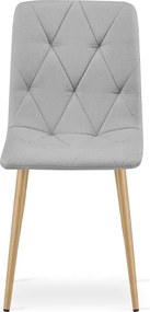 Set troch jedálenských stoličiek LIBRA svetlosivé / hnedé nohy (3 ks)