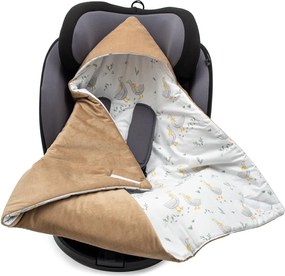 Zateplená zavinovačka do autosedačky New Baby Love Teddy Bear beige