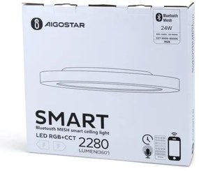 Aigostar - LED RGBW Stmievateľné stropné svietidlo LED/24W/230V 3000-6500K biela + DO