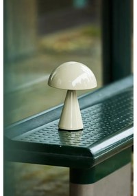 Krémová LED stmievateľná stolová lampa (výška 20 cm) Mush – Hübsch