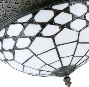 Stropné svietidlo Tiffany Roof - Ø 38 * 19 cm / E14 / Max. 2x40 Watt