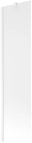 Mexen Next, vaňová zástena 1-krídlová 50 x 150 cm, fixné krídlo, 6 mm námraza sklo, biely profil, 895-050-000-00-30-20