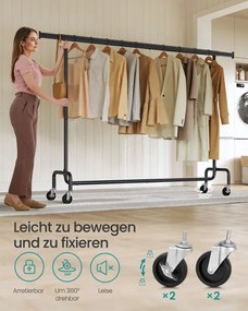 Vešiakový stojan na kolieskach HSR176B01