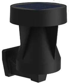 Philips Avery vonkajšie solárne nástenné svietidloLED čierne, 1,8 W, 200 lm, 2700 K