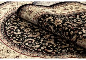 Kusový koberec Agas čierny ovál 200x290cm