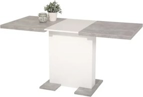 Jedálenský stôl Britt 110x69 cm, šedý betón/biely%