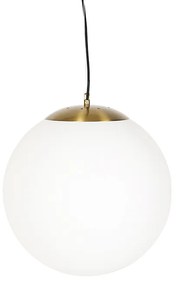 Škandinávska závesná lampa opálové sklo 40 cm - Ball 40