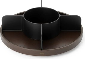 Otočný čierny drevený kúpeľňový organizér na kozmetiku Bellwood – Umbra