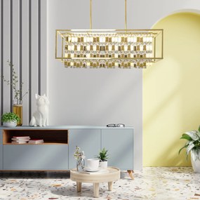 Toolight Toolight, závesné svietidlo 4xE27 APP1113-4CP, zlatá lesklá, OSW-04555