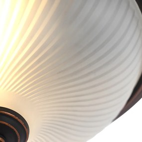 Klasické stropné svietidlo hnedé opálové - Classico