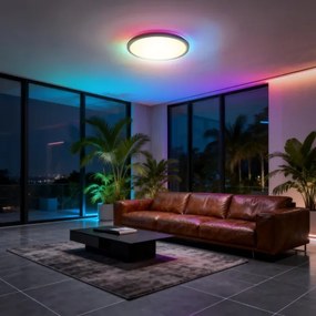 Aigostar - LED RGBW stmievateľné stropné svietidlo MESH LED/36W/230V 3000-6500K čierna+diaľkový ovládač