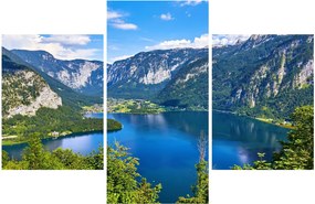 Obraz - Halštatské jazero, Hallstatt, Rakúsko (90x60 cm)