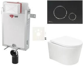 Závesný wc set SAT BREVIS na zamurovanie vírové splachování SIKOSZBRTOR78